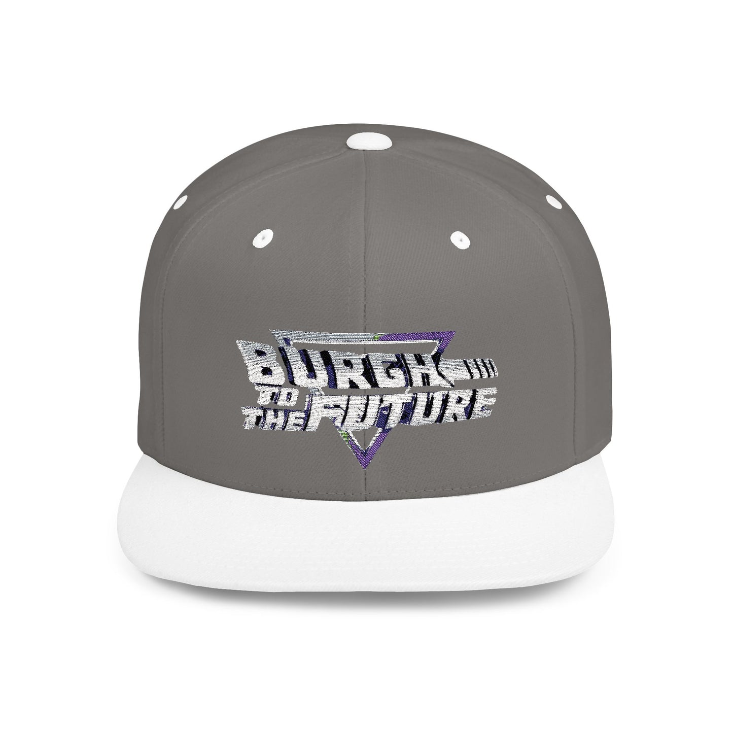 Retro Flat Bill Snapback - 'Burgh to the Future' Cap for Trendsetters